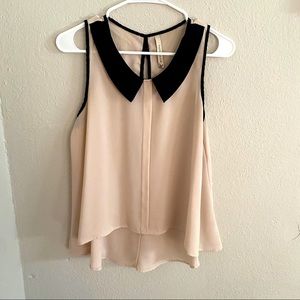 Cream + Black Tuxedo Tank
